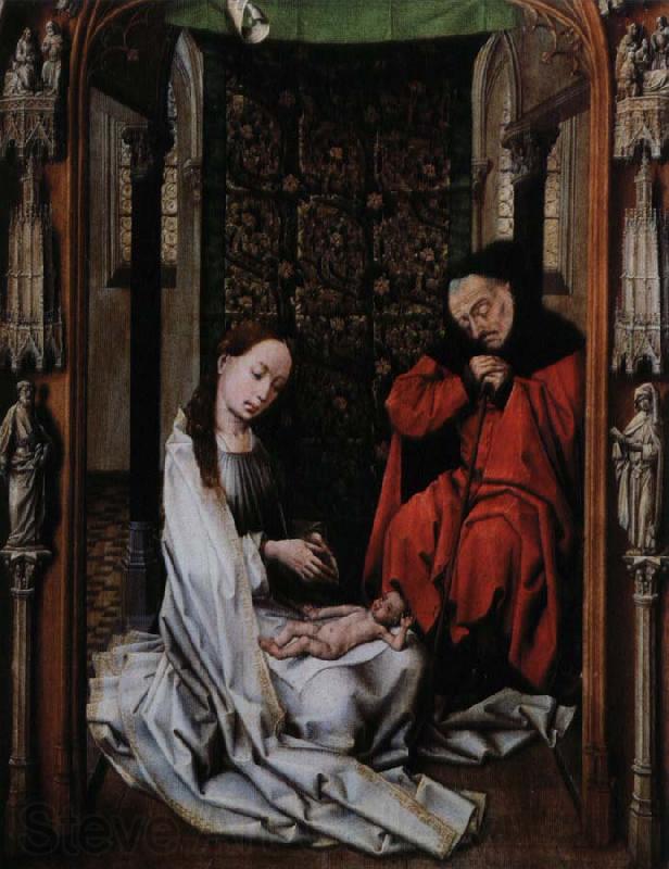 Rogier van der Weyden kristi fodelse altartavlan i miraflores Norge oil painting art